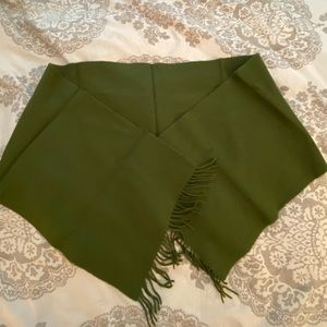 Olive Green Wool/Cashmere Blend Scarf
